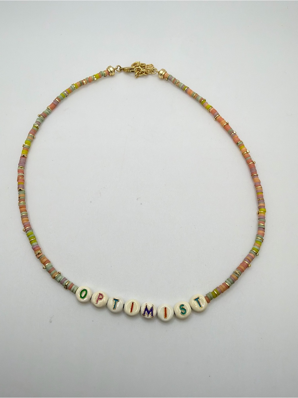 up to 17" Kendra Scott "Reece" Optimist Gold and enamel disc necklace!